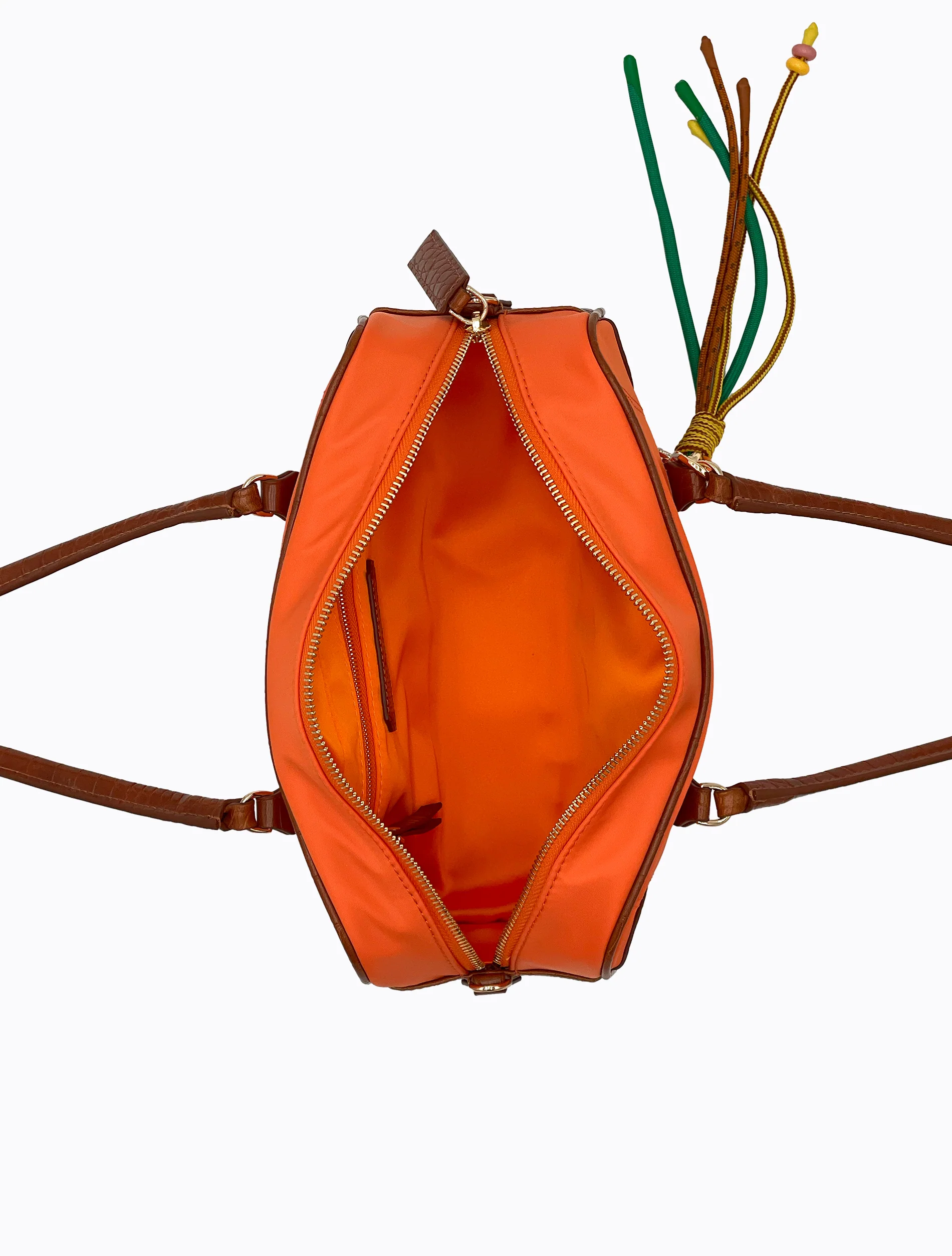 Brisk Barrel Bag - Orange / Tan - Image 4