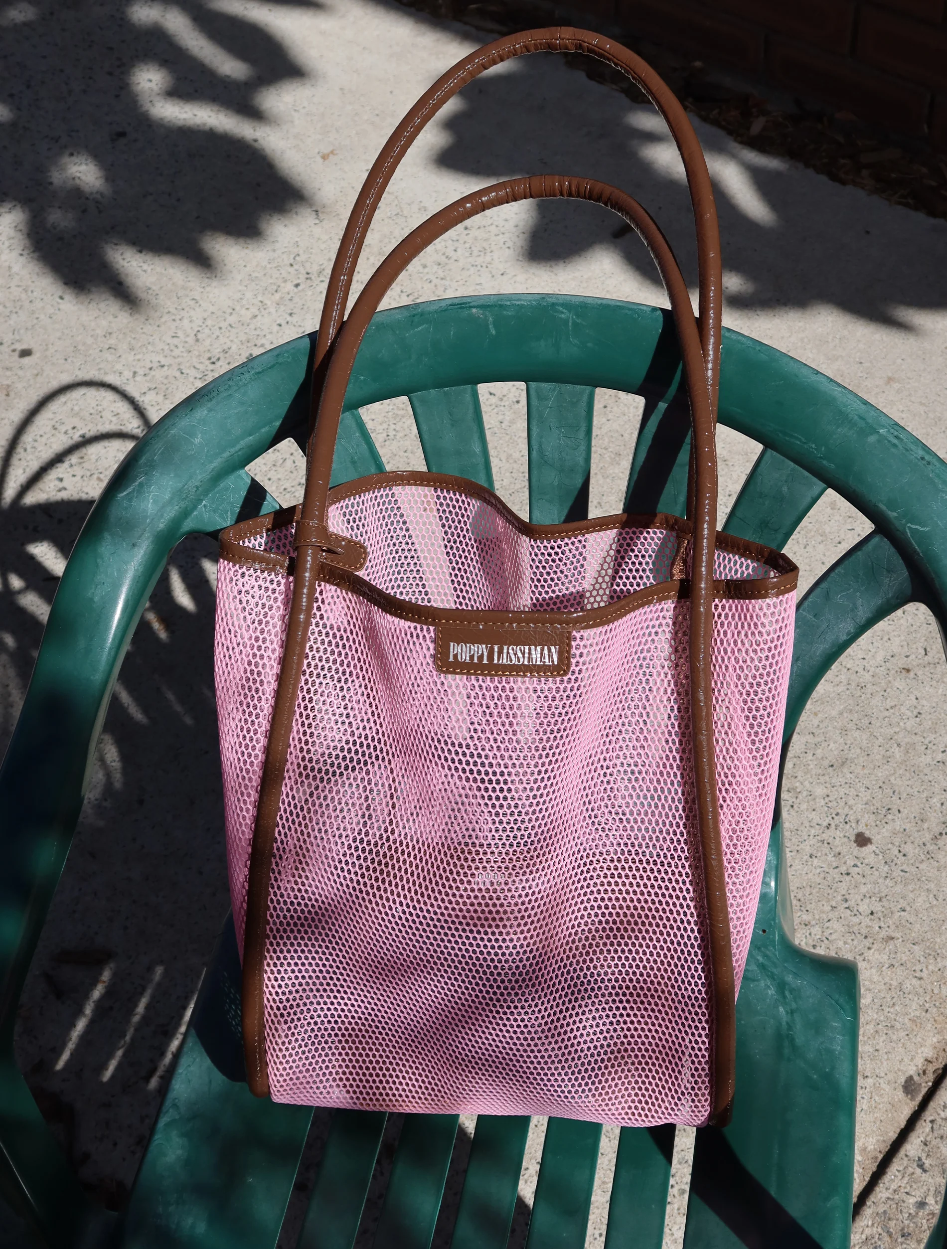 Nana Net Tote - BB Pink / Choc - Image 5
