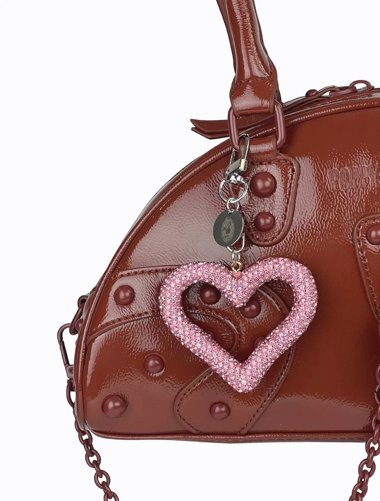 Rhinestone Heart Keychain - Image 3