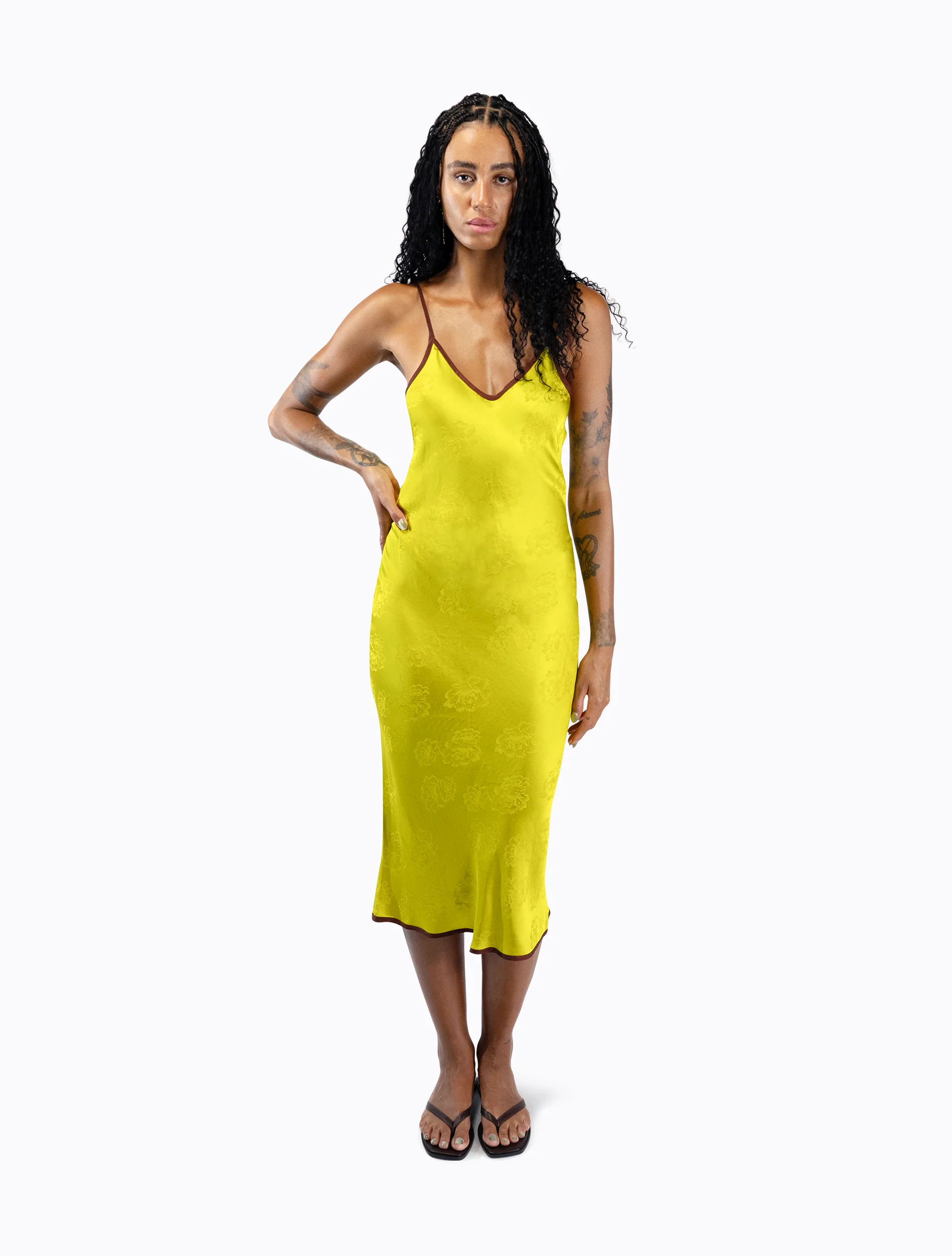 Starling Reversible Slip Dress - Guac / Choc - Image 4